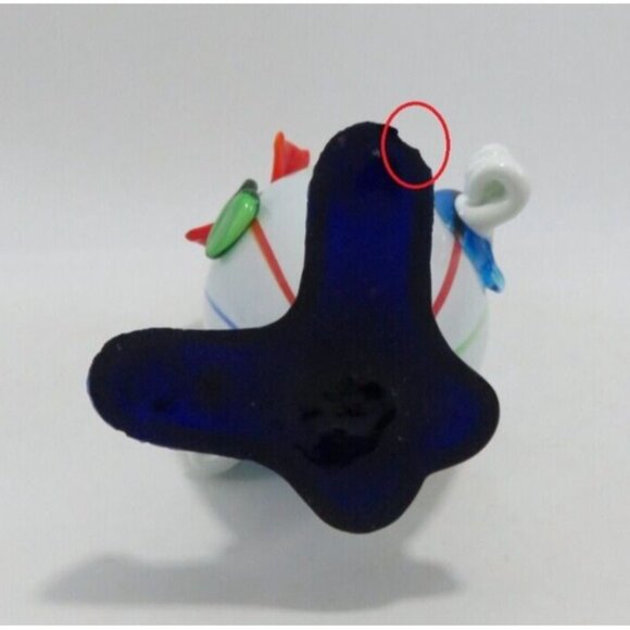 Murano Glass Clown Red Bow Tie and Green Buttons 11" Tall Vintage Italy - Picture 9 of 10